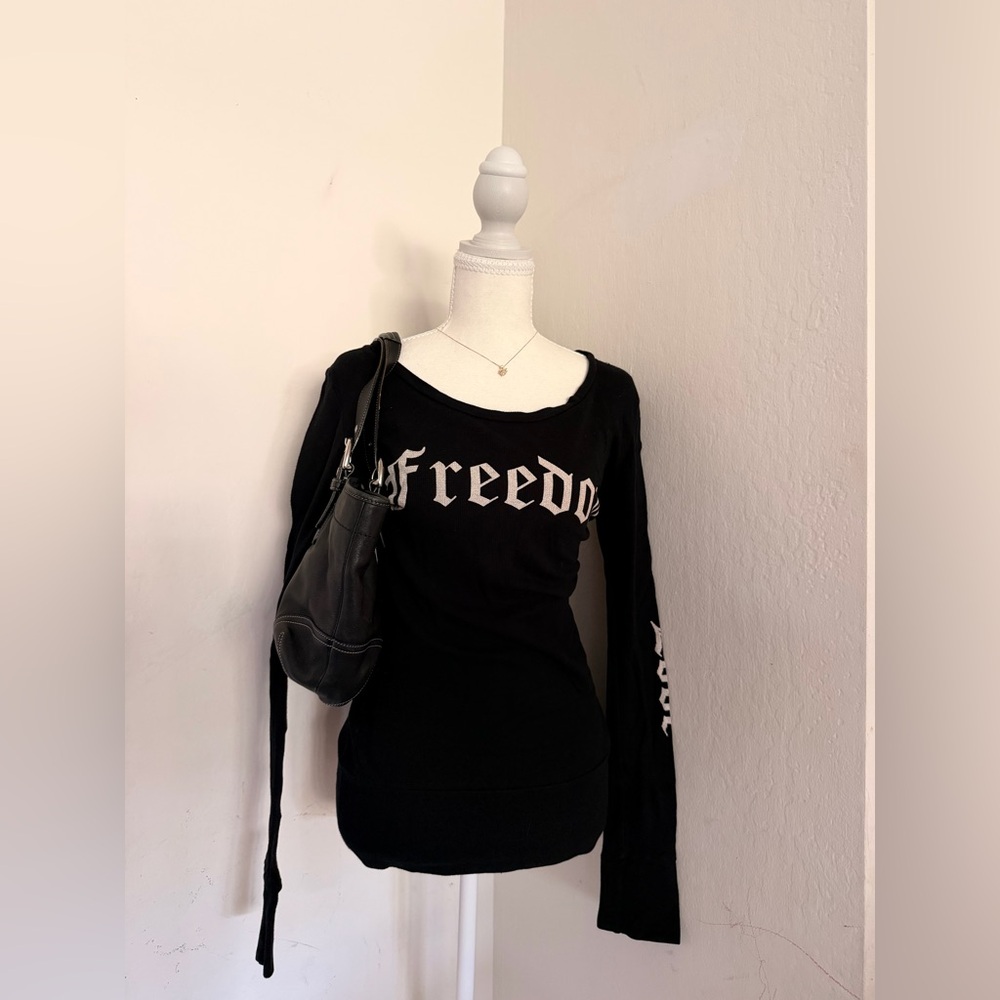 Freedom Black Long Sleeve Tee